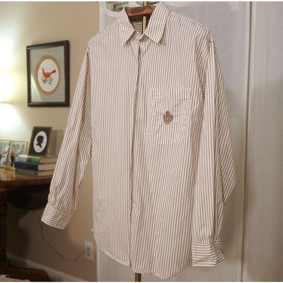 Vintage 90s Jaclyn Smith Gold Crest Blouse - Picture 4 of 6